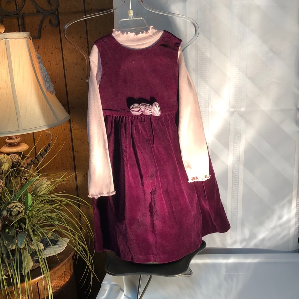 Gymboree 2pc Size L burgundy jumper & Blouse